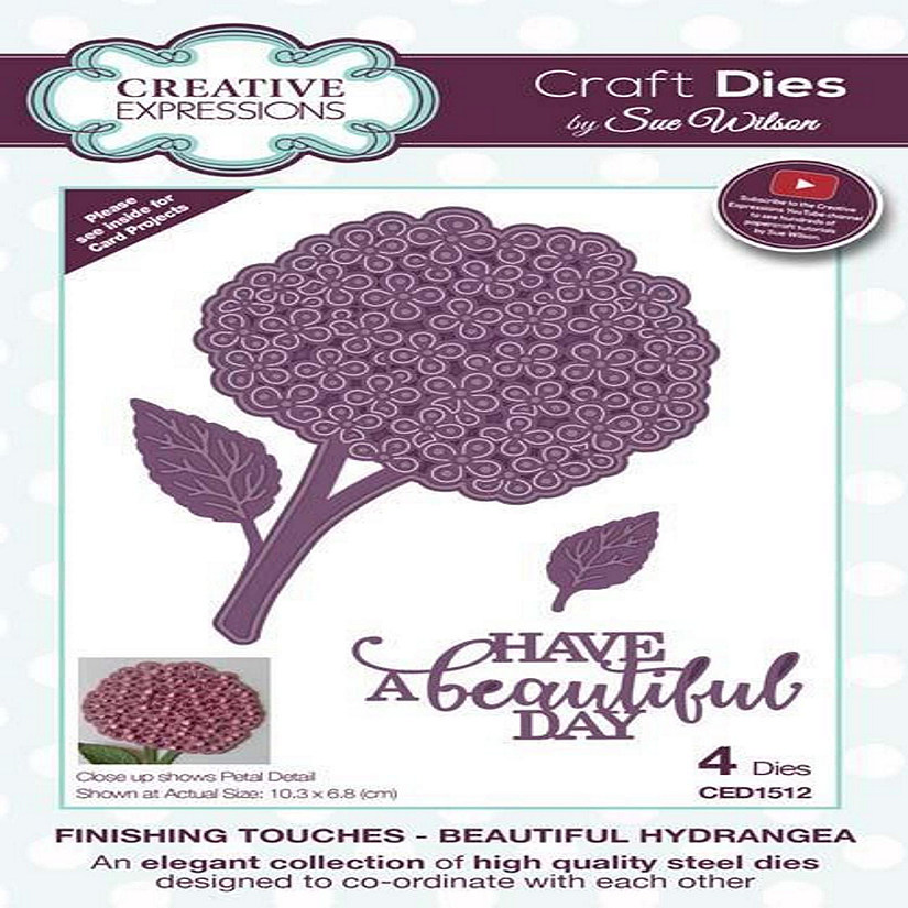 Creative Expressions Finishing Touches Collection Beautiful Hydrangea Die Image
