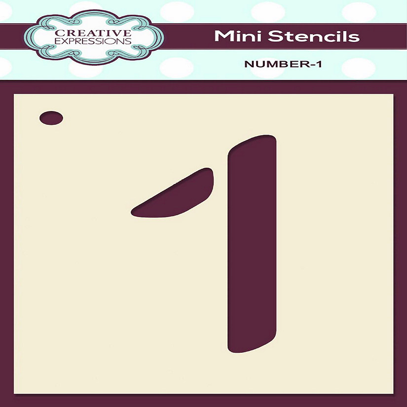 Creative Expressions Mini Stencil Numbers - 0 Image