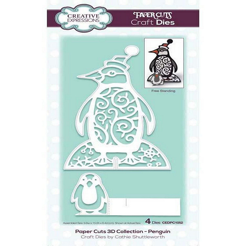 Creative Expressions Paper Cuts 3D Collection  Penguin Image