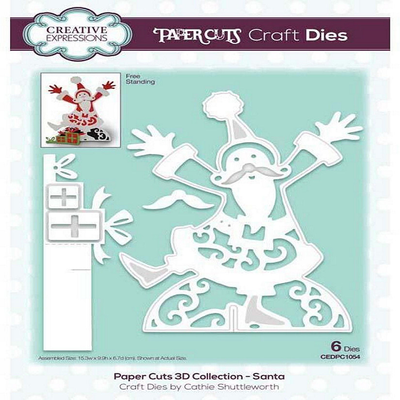Creative Expressions Paper Cuts 3D Collection  Santa Image