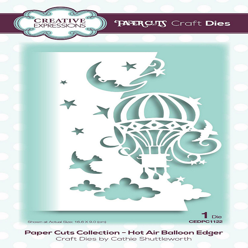 Creative Expressions Paper Cuts Hot Air Balloon Edger Craft Die Image