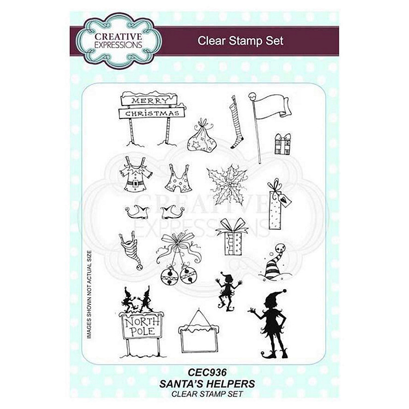 Creative Expressions Santas Helpers A5 Clear Stamp Set Image