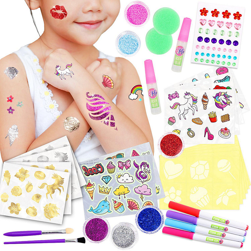 Creative Kids Temporary Body Glitter Tattoo Kit for Kids Image