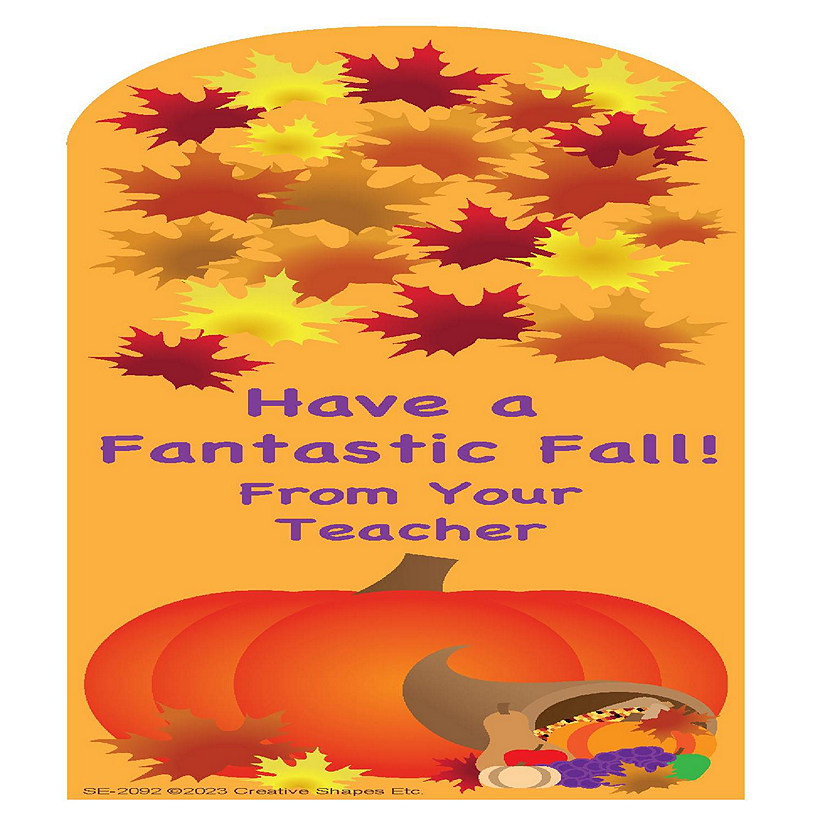 Creative Shapes Etc. - "From Your Teacher" Bookmarks - Fantastic Fall Image