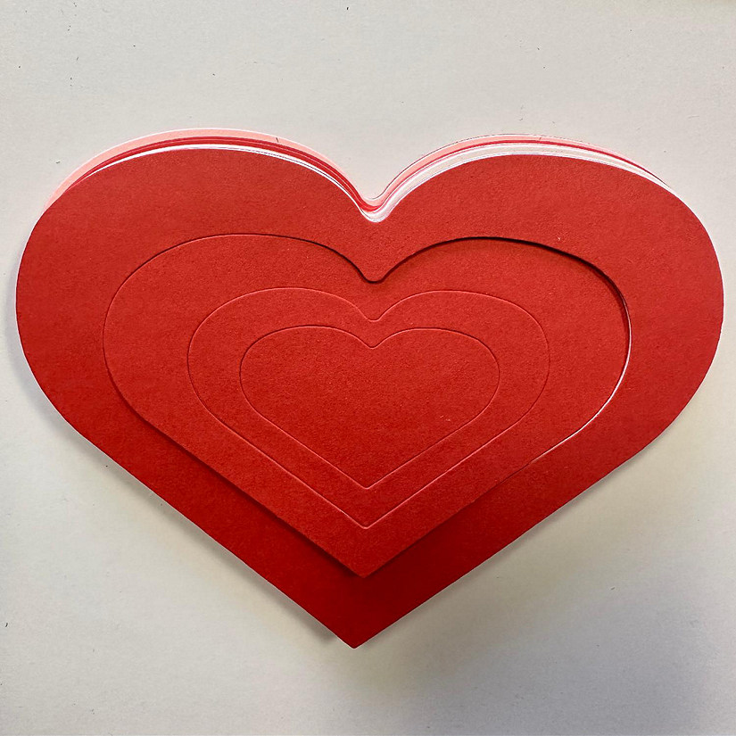 Creative Shapes Etc. - Growing Heart Large Tri-Color Paper Cut-Outs - 5.5" Image