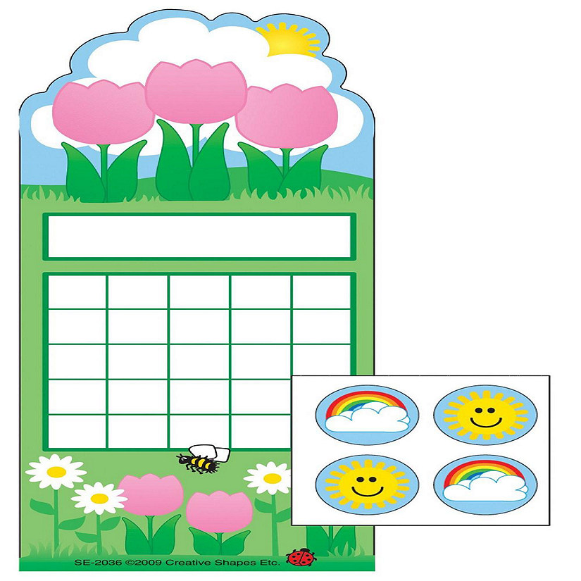 Creative Shapes Etc. - Incentive Sticker Set - Spring Flowers Image