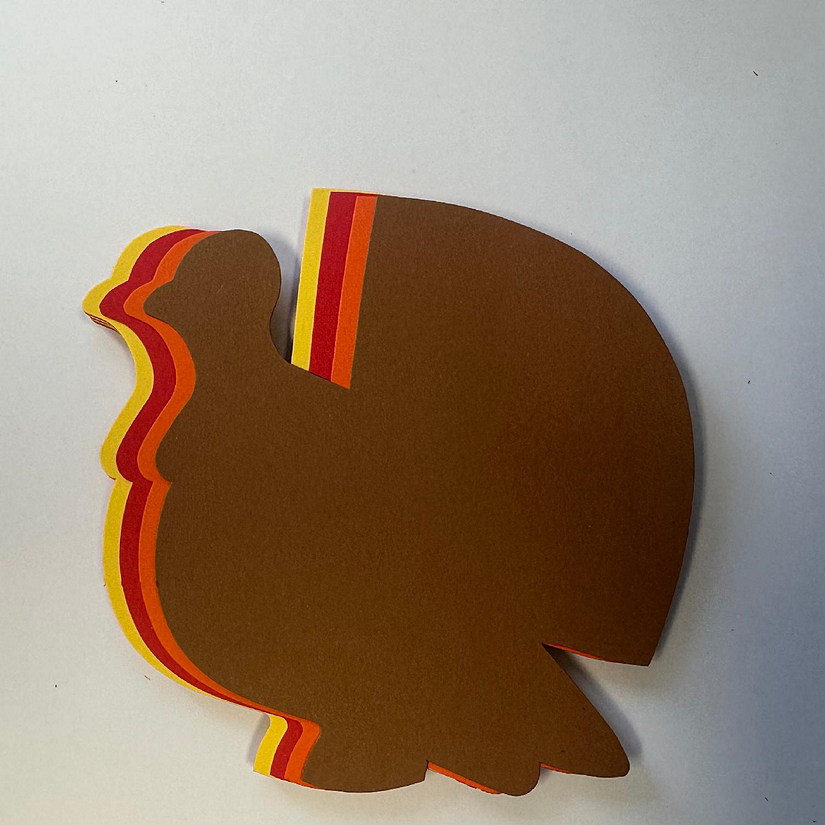 Creative Shapes Etc. - Large Assorted Color Construction Paper Craft Cut-out - Thanksgiving Turkey Image