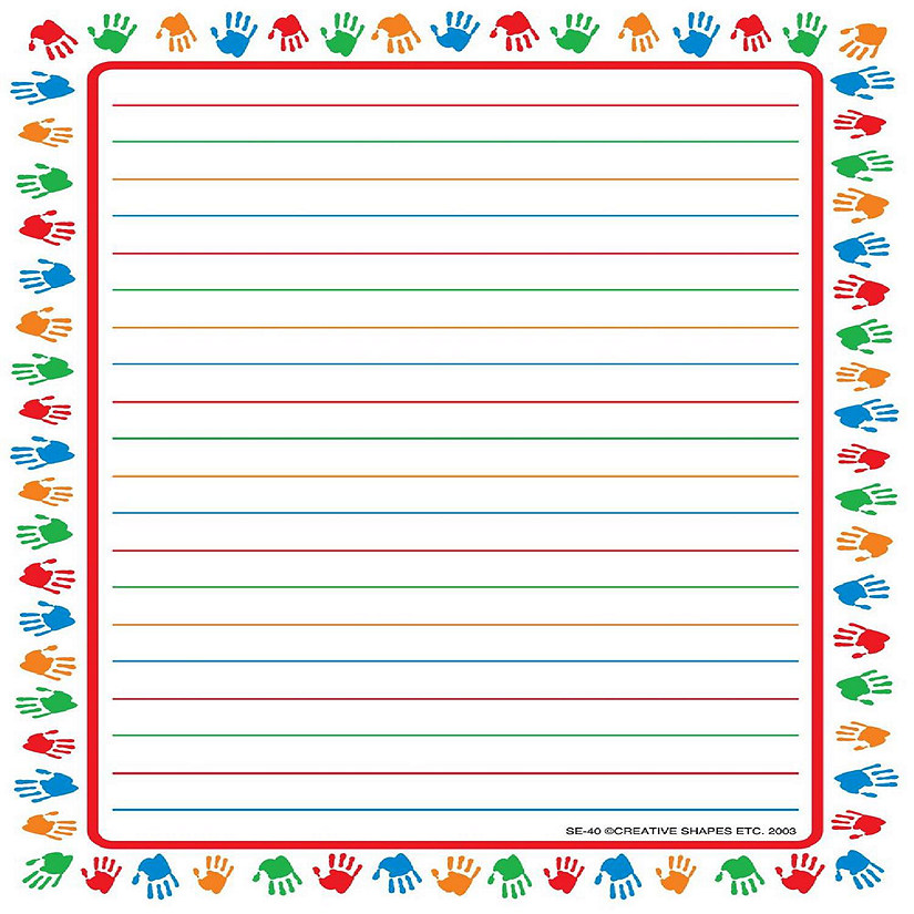 Creative Shapes Etc. - Large Notepad - Hands/lined Image