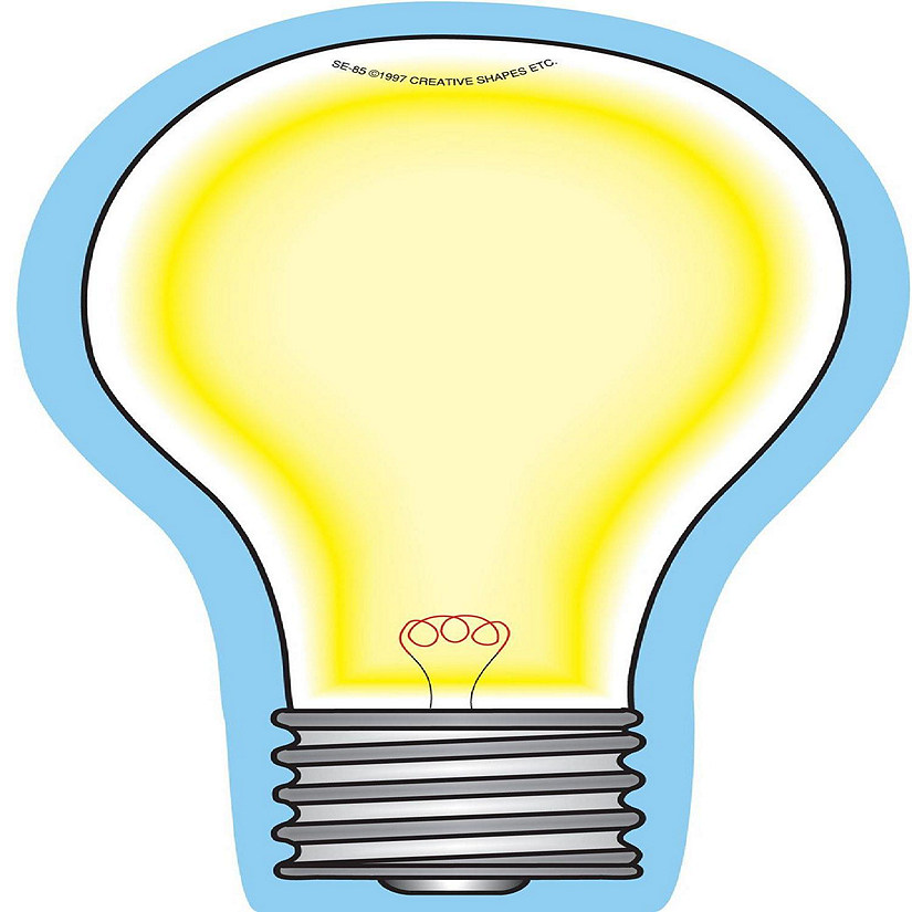 Creative Shapes Etc. - Large Notepad - Light Bulb Image
