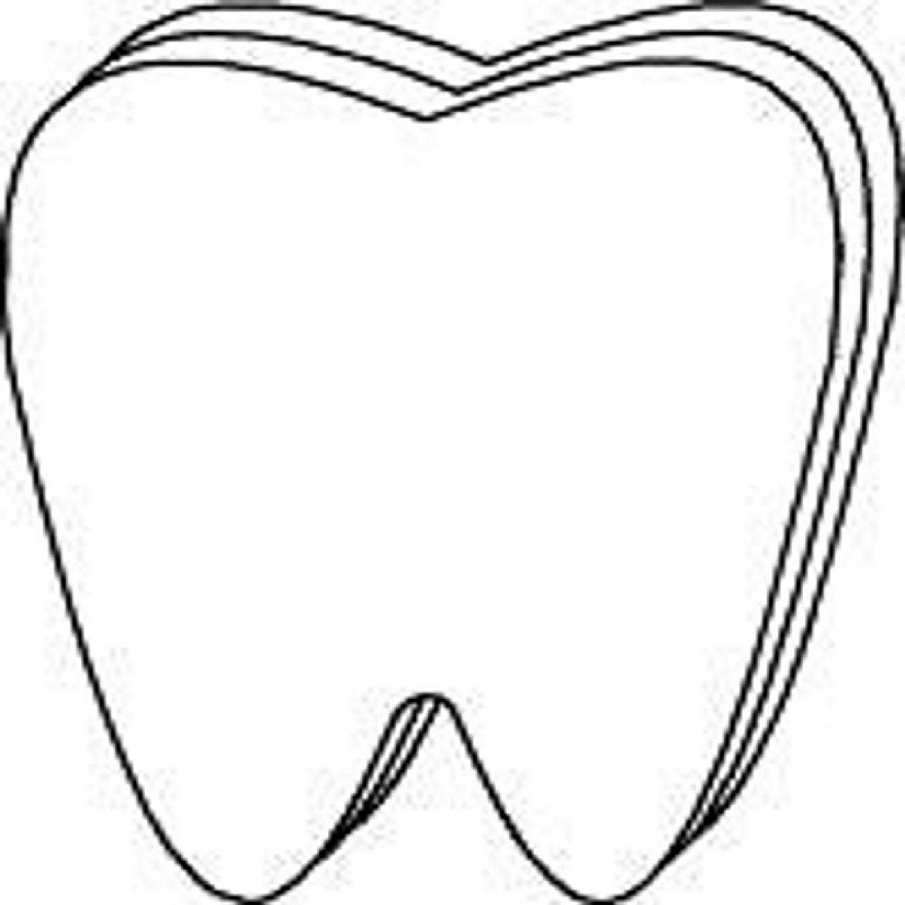 Creative Shapes Etc. - Large Single Color Creative Cut-out - Tooth Image