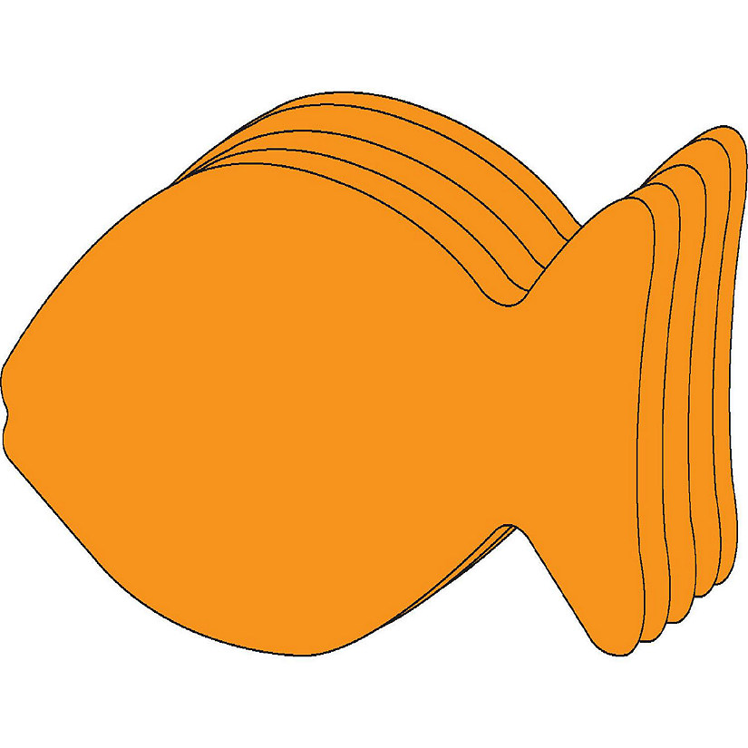 Creative Shapes Etc. - Large SingleColor Creative Foam Cut-Outs - Faith Fish Image