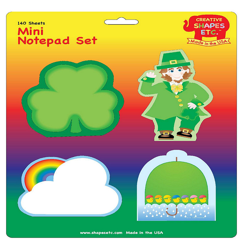 Creative Shapes Etc. - Mini Notepad Set- St. Patrick's Day Image