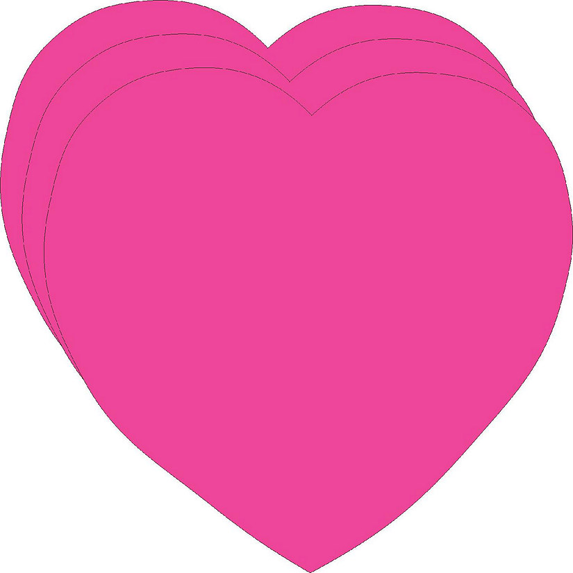 Creative Shapes Etc. - Single Color Bright Neon Large Cut-outs Pink Heart Image