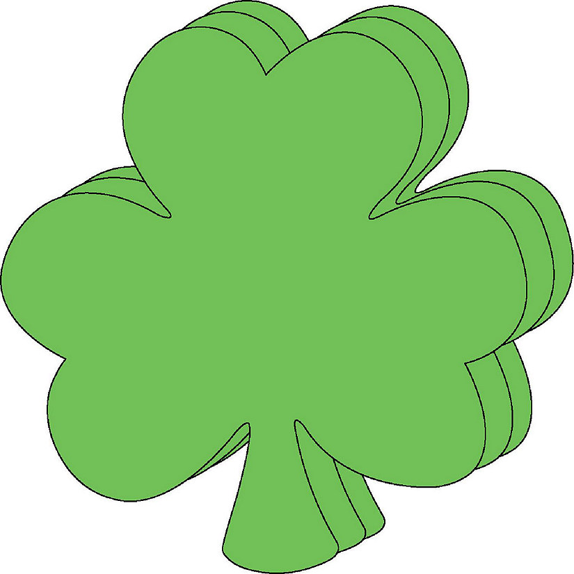 Creative Shapes Etc. - Single Color Bright Neon Large Cut-outs Shamrock Image