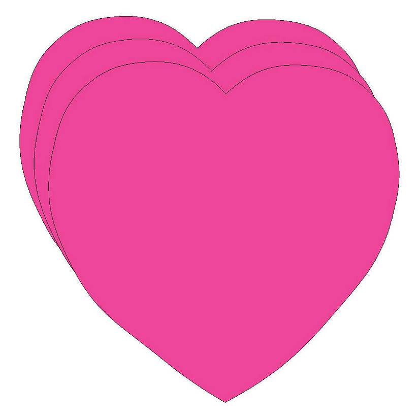 Creative Shapes Etc. - Single Color Bright Neon Small Cut-outs - Pink Heart Image