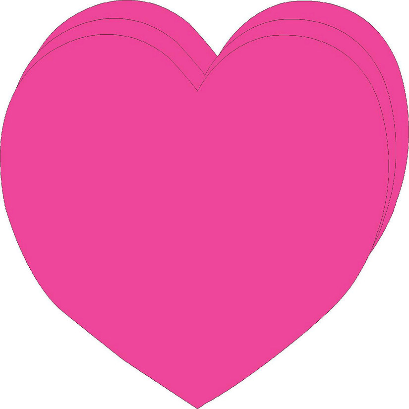 Creative Shapes Etc. - Single Color Bright Neon Super Cut-outs - Pink Heart Image