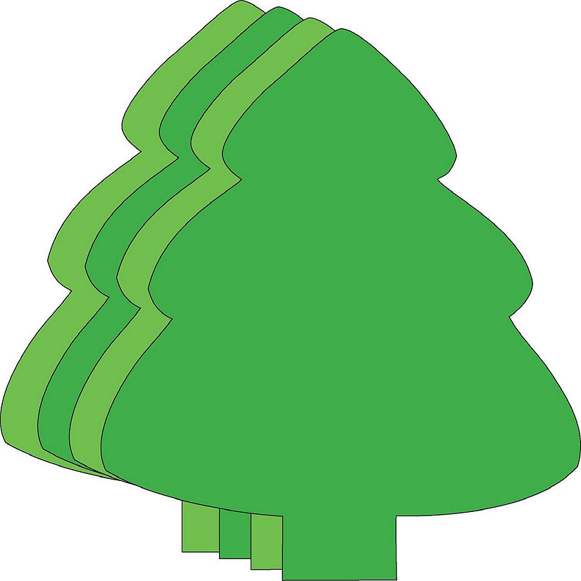 Creative Shapes Etc. - Small Assorted Color Creative Foam Craft Cut-outs - Assorted Green Evergreen Tree Image