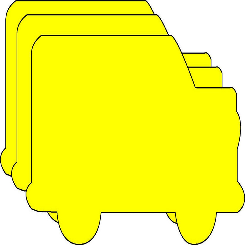 Creative Shapes Etc. - Small Single Color Construction Paper Craft Cut-out - School Bus Image
