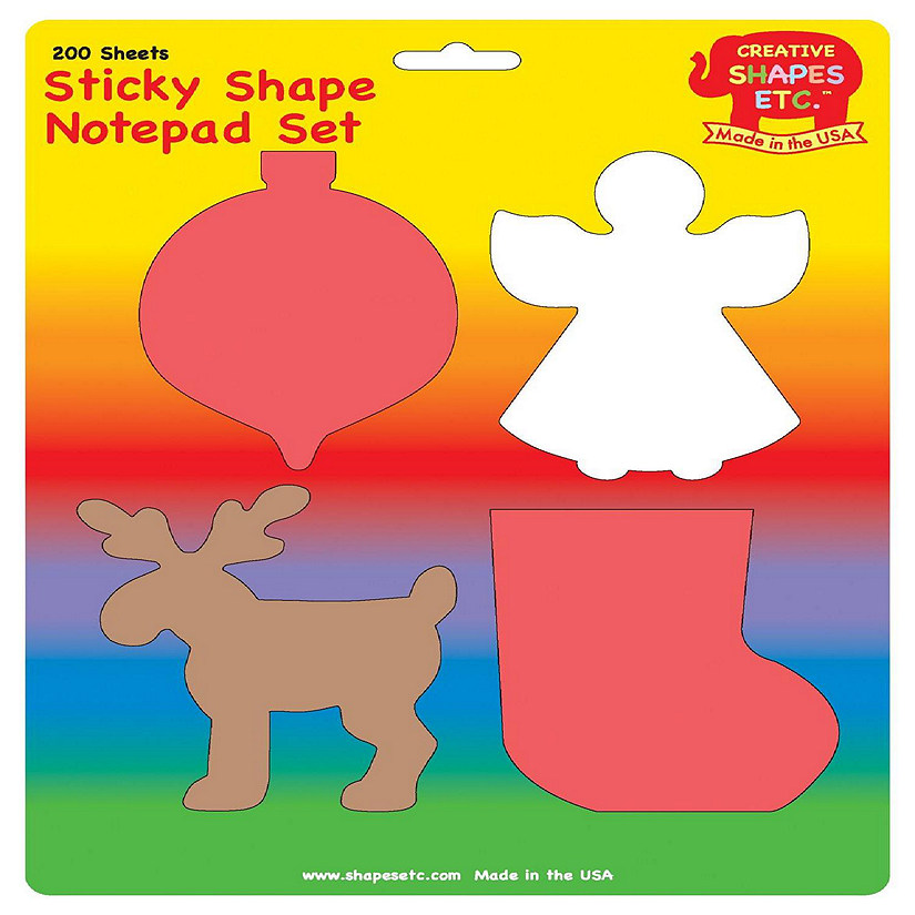 Creative Shapes Etc. - Sticky Notepad Set - Christmas Image