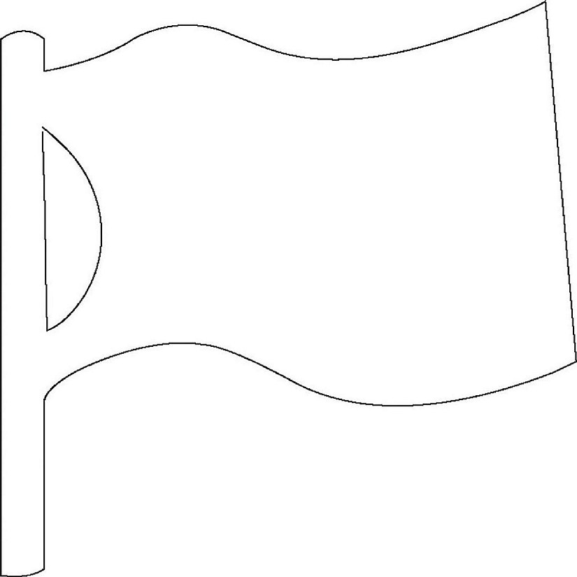 Creative Shapes Etc. - Sticky Shape Notepad - Flag Image