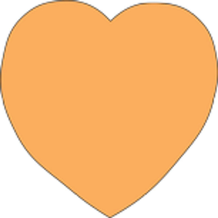 Creative Shapes Etc. - Sticky Shape Notepad - Orange Heart Image