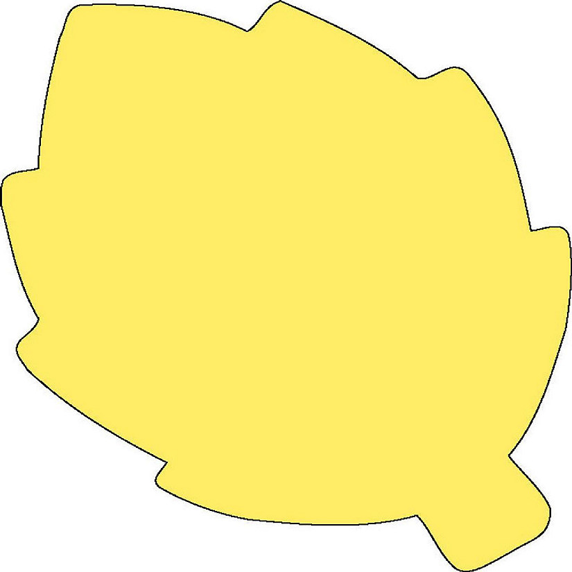 Creative Shapes Etc. - Sticky Shape Notepad - Yellow Leaf Image