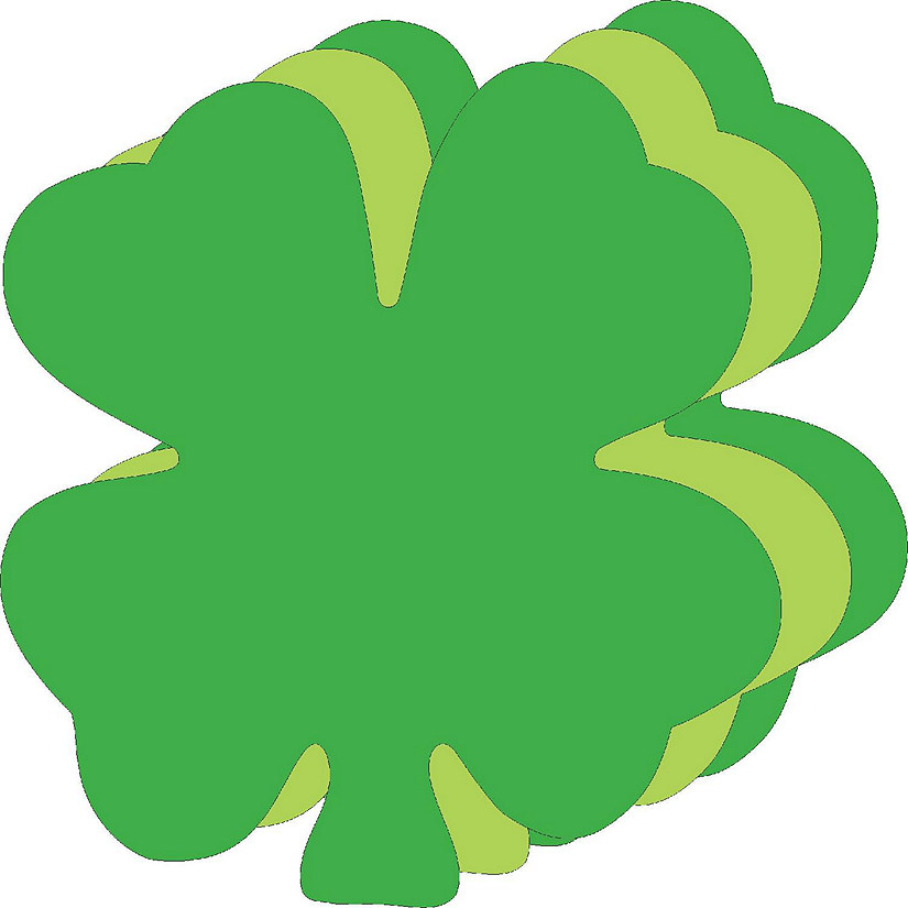Creative Shapes Etc. - Super Assorted Color Construction Paper Craft Cut-out &#8211; Assorted Green Four Leaf Clover Image
