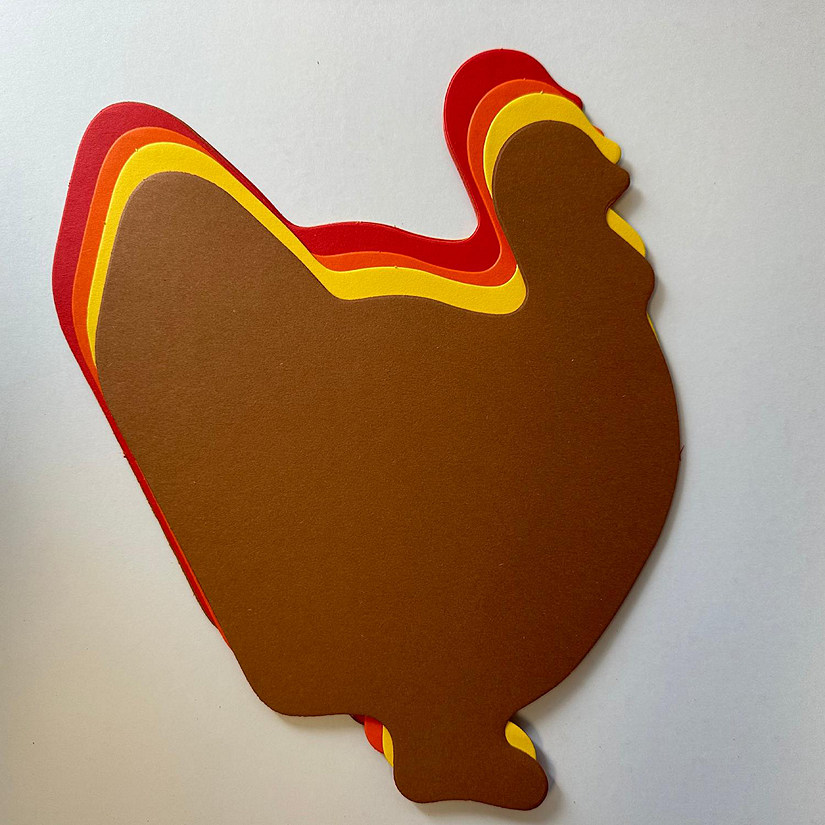 Creative Shapes Etc. - Super Cut-outs - Assorted Color Thanksgiving Turkey 8in x 10in Image