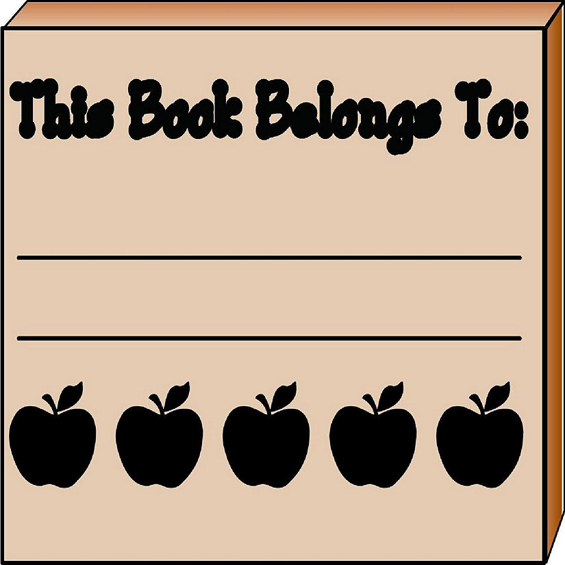 Creative Shapes Etc. - Teacher's Stamp - Apple Book Belongs Image