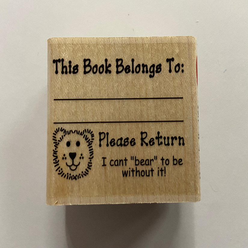 Creative Shapes Etc. - Teacher's Stamp - Bear Book Belongs Image