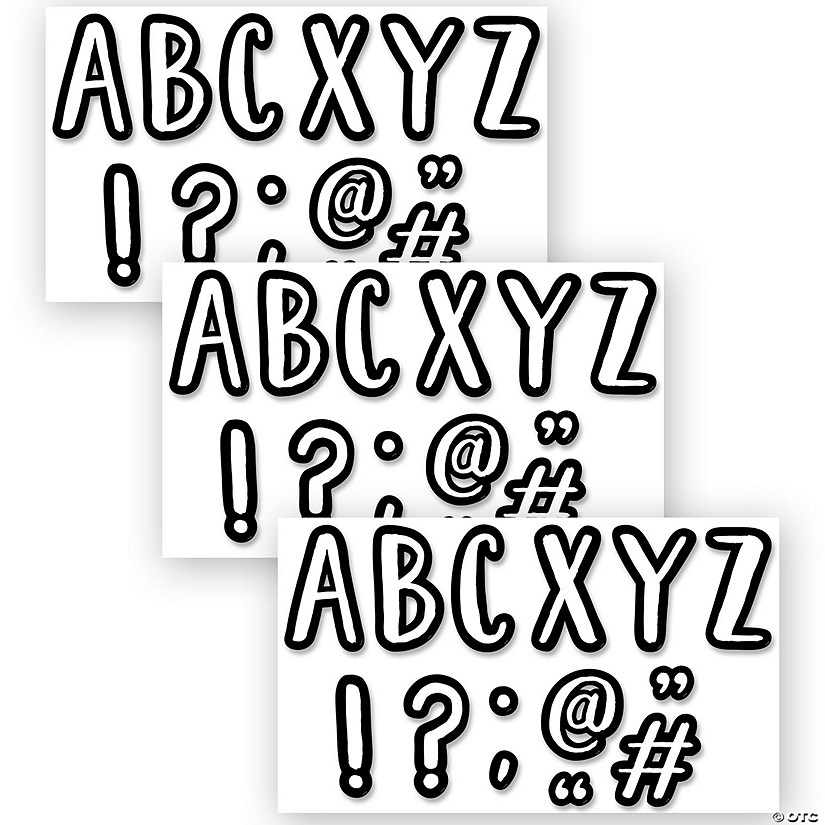 Creative Teaching Press Caf 7 Inch Designer Letters, 114 Pieces Per Pack, 3 Packs Image