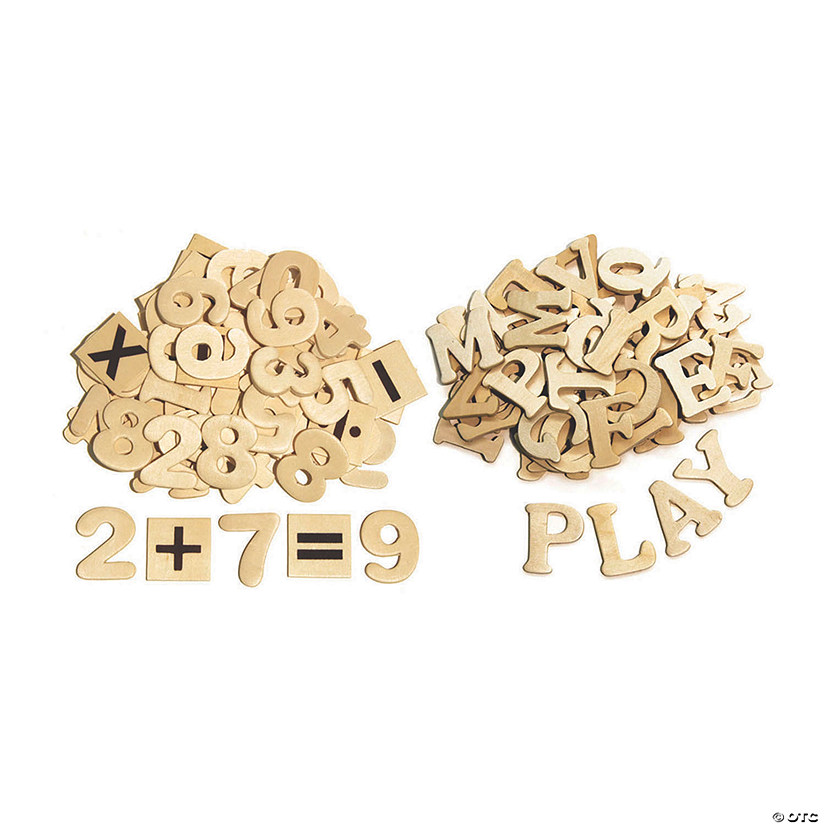 Creativity Street&#174; Letters and Numbers, Natural Wood, 1.5", 200 Pieces Image