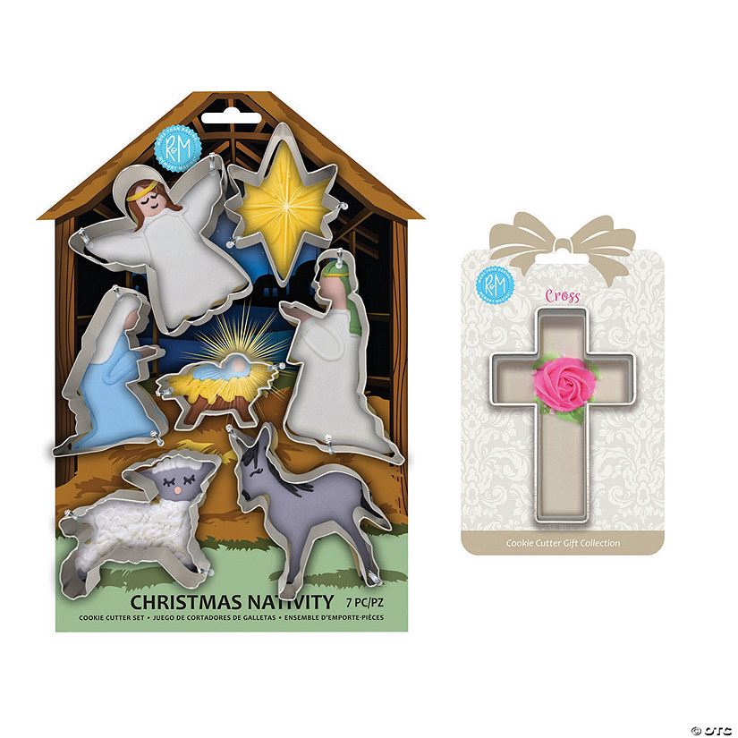 Cross and Nativity 8 Piece Cookie Cutter Set Image