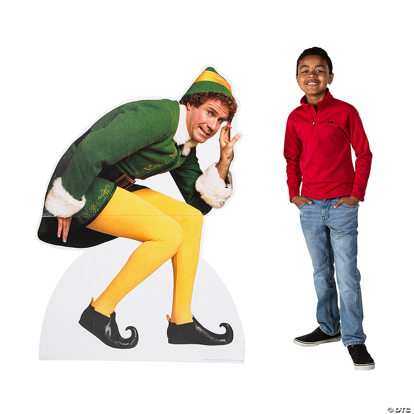 Crouching Buddy the Elf&#8482; Life-Size Cardboard Cutout Stand-Up Image