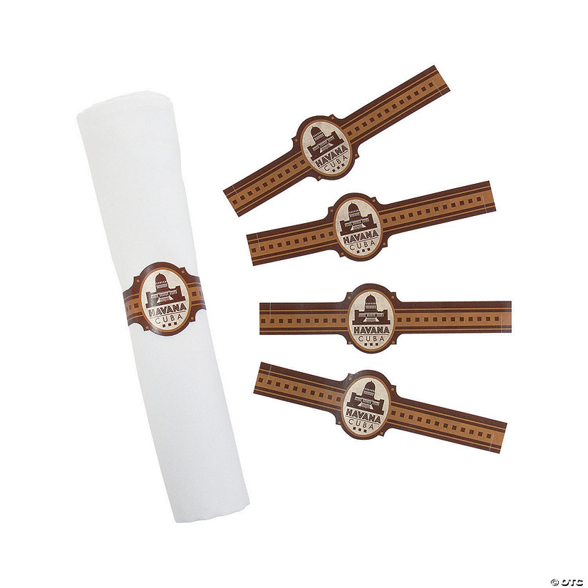Cuban Party Paper Napkin Rings - 24 Pc. Image