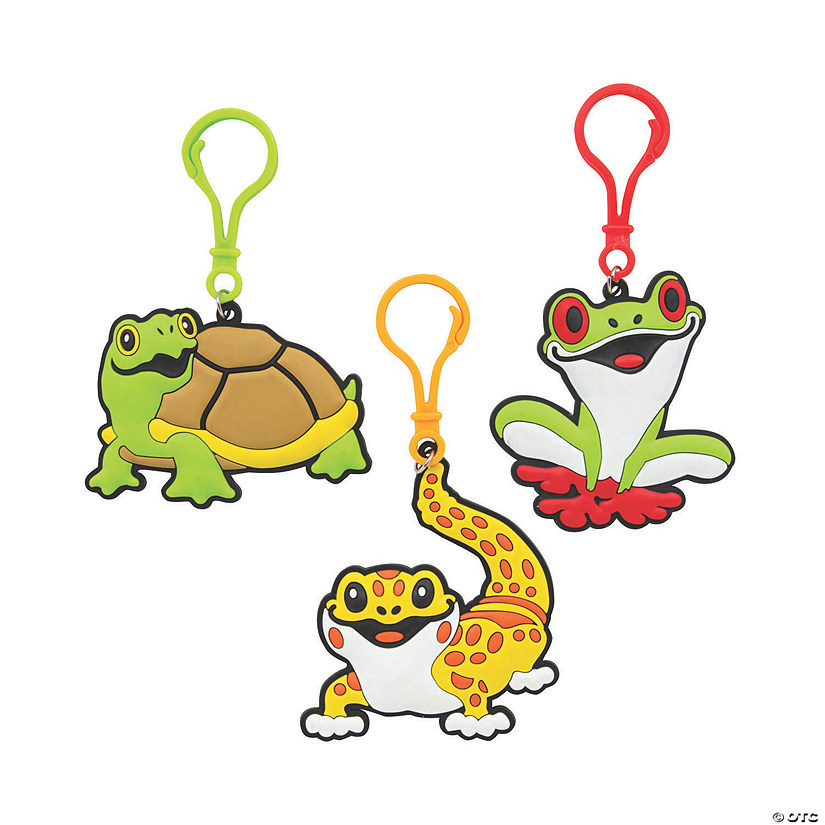 Cute Critters Backpack Clip Keychains - 12 Pc. Image