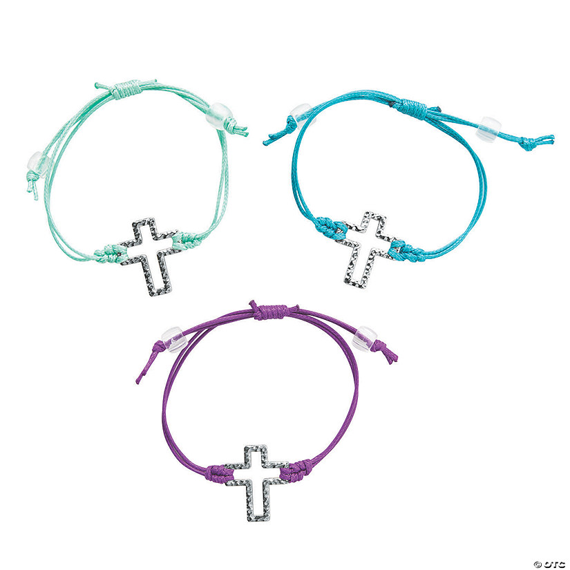 Cutout Cross Bracelets - 12 Pc. Image