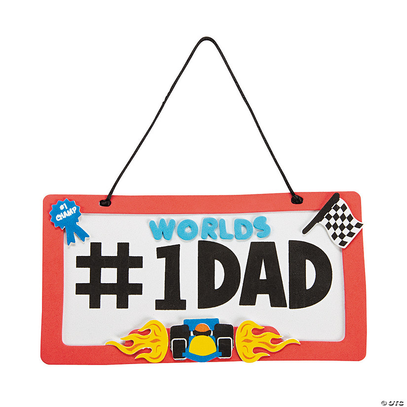 Dad License Plate Sign Craft Kit- Makes 12 Image