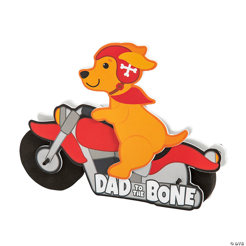 Dad to the Bone Father&#8217;s Day Motorcycle Foam Craft Kit - Makes 12 Image