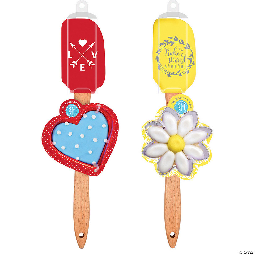 Daisy and Heart Spatula Cookie Cutter Set Image