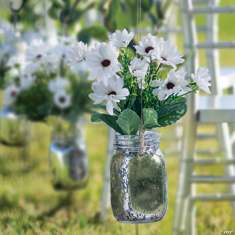 Daisy & Mason Jar Outdoor Wedding Aisle Decorating Kit - Makes 12 Image
