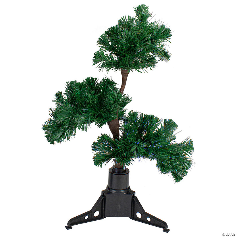 DAK 2' Pre-Lit Fiber Optic Bonsai-Style Artificial Pine Christmas Tree - Multi Image