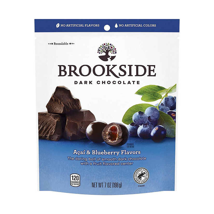 Dark Chocolate with Acai and Blueberry Flavors Candy, 7Oz Pack Of 12 Image