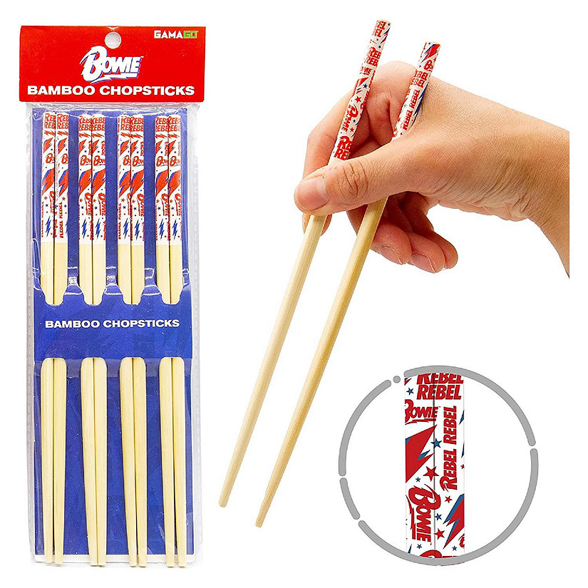 David Bowie GAMAGO Cast Bamboo Chopsticks  Set of 4 Image