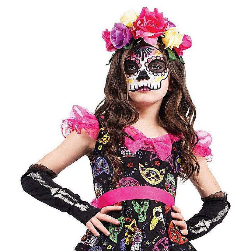 Day of The Dead Adult Costume Flower Headpiece Image