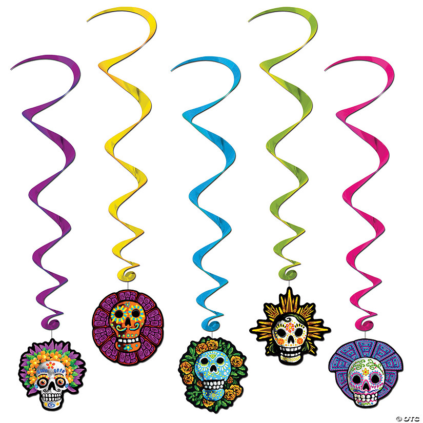 Day Of The Dead Hanging Whirls Image