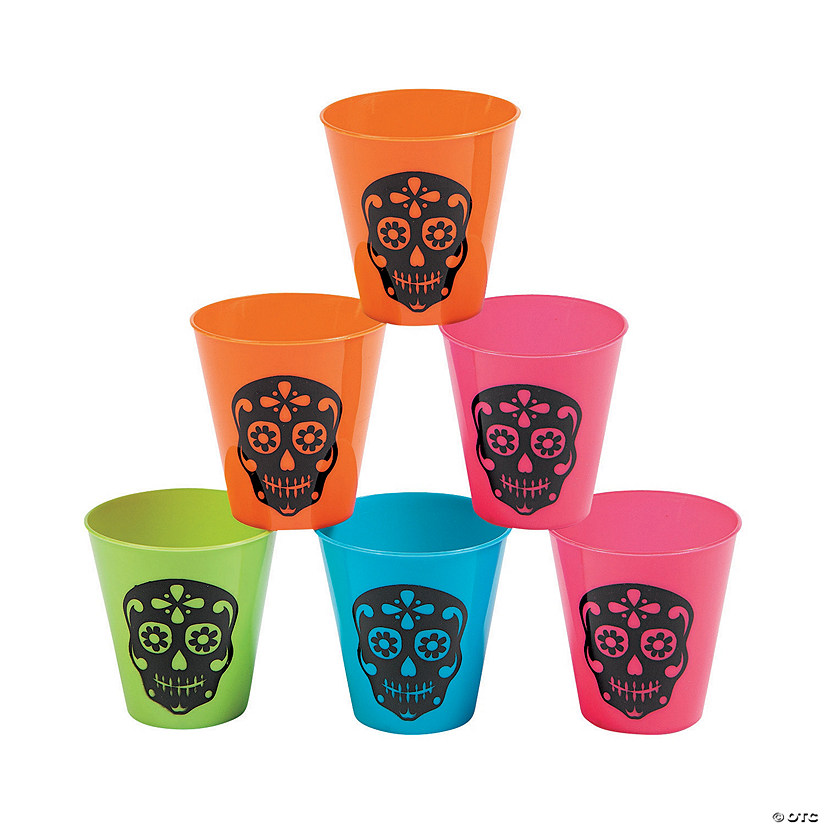 Day of the Dead Plastic Shot Glasses - 24 Pc. Image
