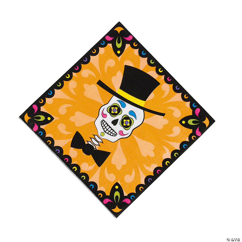 Day Of The Dead Skull with Top Hat Luncheon Napkins - 16 Pc. Image