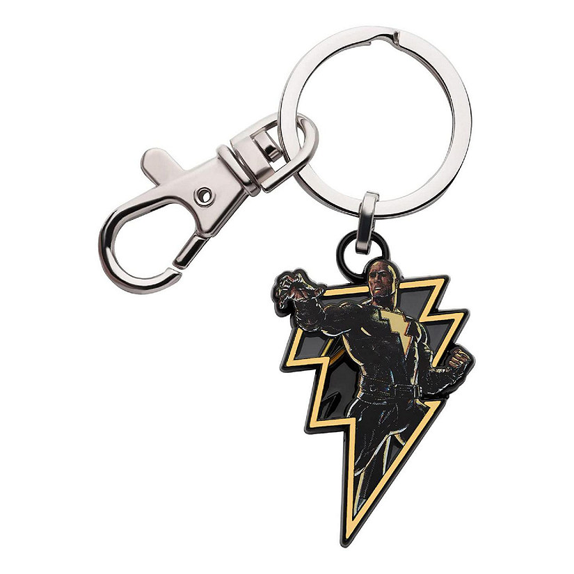 DC Black Adam Lightning Bolt Pendant Keychain Image