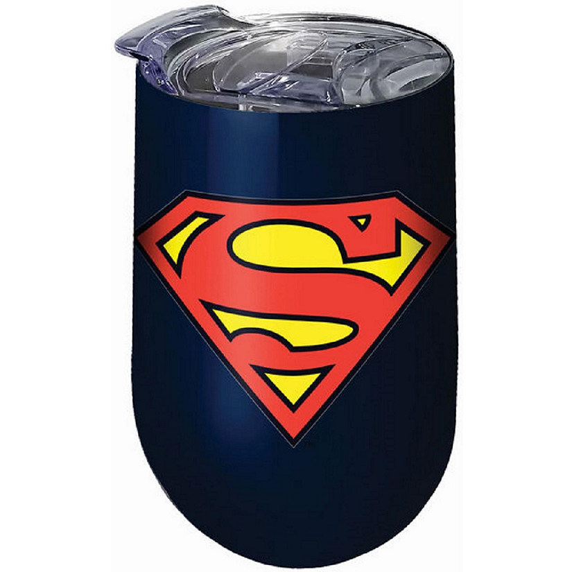 DC Comics Superman Stainless Steel Wine Tumbler 14 oz Image